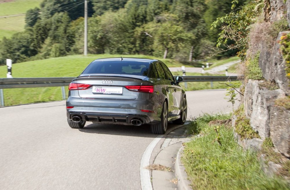 KW Gewindefahrwerk  V3 Inox (mit Druck- & Zugstufendämpfung) für Audi A3 Typ 8V (Limousine) Facelift Ø 55mm, ohne Magnetic Ride